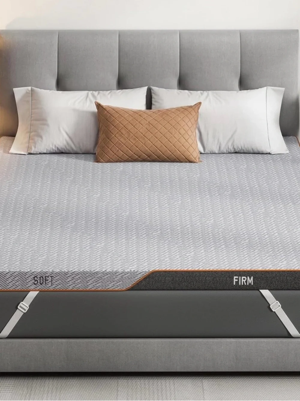 Queen Dual Firmness Mattress Topper Memory Foam Pad